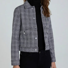 Load image into Gallery viewer, Adriano Goldschmied Evonne Houndstooth Cropped Button Front Jacket XS
