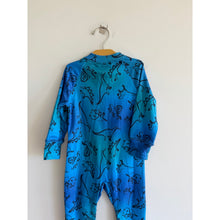 Load image into Gallery viewer, Deux Par Deux Gradient Dinosaur Print One Piece Thermal Base Layers Blue 3 NWT
