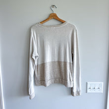 Load image into Gallery viewer, Beyond Yoga Cross Paths Loose Fit Pullover Sweatshirt Cream L
