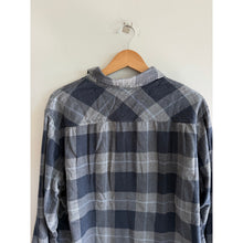 Load image into Gallery viewer, Rails Sussex Plaid Royal Sable Melange Long Sleeve Button Up Shirt Gray Blue L

