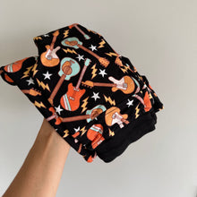 Load image into Gallery viewer, Bums &amp; Roses Caught In A Jam Jogger Set Black Orange 12-18 Mo. NWT
