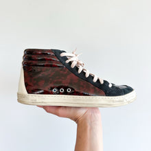 Load image into Gallery viewer, P448 Skate Tortoiseshell Print High Top Sneakers 38
