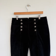 Load image into Gallery viewer, J. McLaughlin Hastings Velvet Sailor High Rise Skinny Leg Pants Black 12
