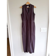 Load image into Gallery viewer, Athleta Brooklyn Zip Up Sleeveless Jogger Utility Jumpsuit Brown 6

