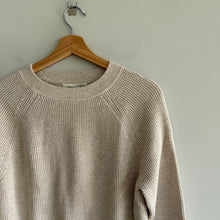 Load image into Gallery viewer, Treasure &amp; Bond Crew Neck Knit Pullover Sweater Beige Oatmeal S NWT
