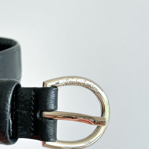 Brooks Brothers 346 Genuine Leather Belt Black M