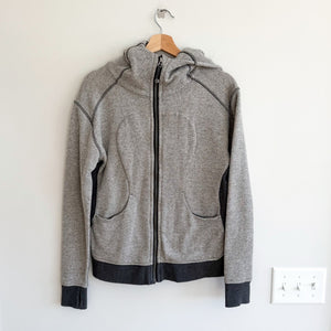 Lululemon On The Daily Full Zip Hoodie Sweatshirt Heathered Gray 8