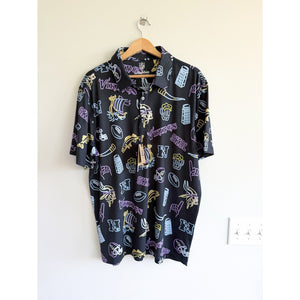 Chubbies The Neon Minnesota Vikings Performance Polo Shirt Black XL NWT