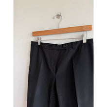 Load image into Gallery viewer, PRADA Vintage Pleated High Rise Straight Leg Trouser Pants Black 46
