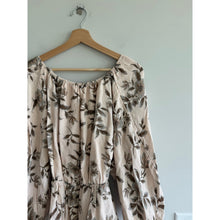Load image into Gallery viewer, Free People Portia Floral Print Balloon Sleeve Mini Dress Cream M
