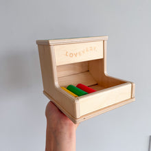 Load image into Gallery viewer, Lovevery Playkit 11-12 Months Wooden Peg Drop Montessori Toy
