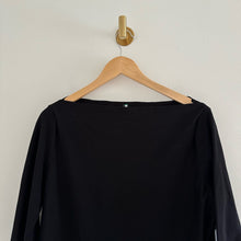 Load image into Gallery viewer, Eileen Fisher Washable Stretch Crepe Shift Dress Black L
