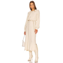 Load image into Gallery viewer, Show Me Your Mumu Barb Chunky Cable Knit Belted Maxi Sweater Dress Cream M
