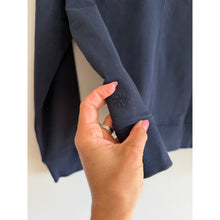 Load image into Gallery viewer, Athleta Retroterry Crew Neck Long Sleeve Pullover Sweatshirt Blue XS
