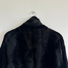 Load image into Gallery viewer, Yves Salomon Draped Lacon Lamb Leather Open Jacket Black 34 NWT

