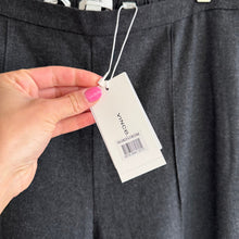 Load image into Gallery viewer, Vince Brushed Wool Mid Rise Straight Leg Trouser Pants Dark Gray L NWT
