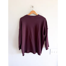 Load image into Gallery viewer, Eileen Fisher Organic Cotton Terry Boxy Fit Top Plum Purple M
