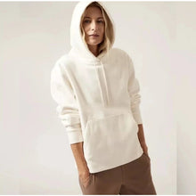 Load image into Gallery viewer, Athleta Retroplush II Pullover Crew Neck Casual Hoodie White L
