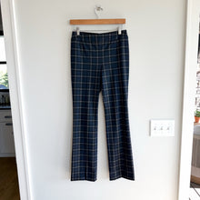 Load image into Gallery viewer, Etcetera Windowpane Plaid Pull On High Rise Bootcut Pants Blue Black 2
