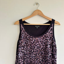 Load image into Gallery viewer, Eileen Fisher Merino Wool Sequin Sleeveless Tank Top Purple M
