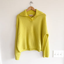 Load image into Gallery viewer, Velvet by Graham &amp; Spencer Shay Cozy Knit Polo Sweater Yellow L
