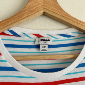 J. Crew Striped Short Sleeve T-Shirt Dress XXS NWT