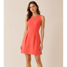 Load image into Gallery viewer, Shoshanna Allie Fit and Flare Cut-Out Back Sheath Dress Orange 4
