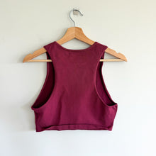 Load image into Gallery viewer, Aritzia Babaton Scuplt Knit Racerback Crew Neck Cropped Tank Top Red L

