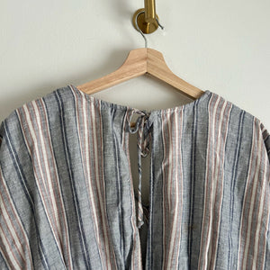 American Eagle V-Neck Dolman Sleeve Romper Stripe Multi S
