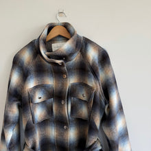 Load image into Gallery viewer, Veronica Beard Amari Belted Checked Woven Jacket Khaki Multi L NWT
