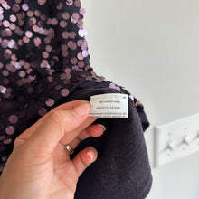 Load image into Gallery viewer, Eileen Fisher Merino Wool Sequin Sleeveless Tank Top Purple M
