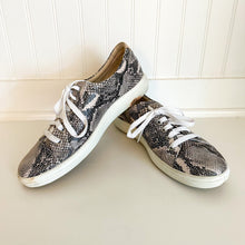 Load image into Gallery viewer, Ecco Soft 7 Nubuck Leather Snake Embellished Sneakers 9-9.5
