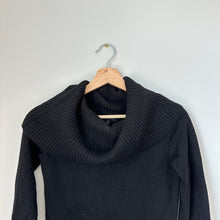 Load image into Gallery viewer, Anne Klein Cashmere Knit Cowl Neck Pullover Sweater Black S
