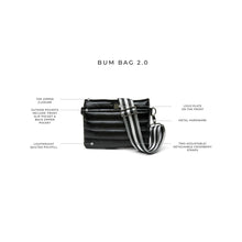 Load image into Gallery viewer, Think Royln Quilted Bum Crossbody Bag Pearl Black One Size NEW
