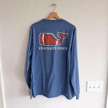 Load image into Gallery viewer, Vineyard Vines Football Whale Pocket Long Sleeve T-Shirt Moonshine L NWT
