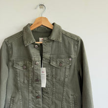 Load image into Gallery viewer, Adriano Goldschmied Robyn Button Front Collared Jean Jacket Green M NWT
