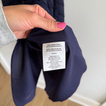 Load image into Gallery viewer, Maggy London Textured Short Sleeve Belted Midi Dress Navy Blue 4 NWT
