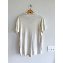 Load image into Gallery viewer, Ascot + Hart Terry Cloth Collared Short Sleeve Button Front Romper White S
