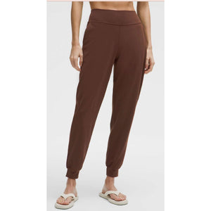 Lululemon Align High Rise Wide Flat Waistband Ankle Jogger Java Brown 4