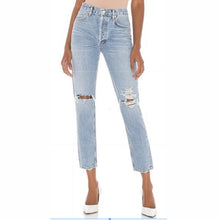 Load image into Gallery viewer, AGOLDE Jamie High Rise Classic Jeans Blue Light Wash 27
