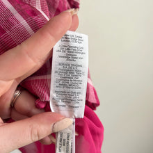 Load image into Gallery viewer, Madewell Plaid Puff-Sleeve Top Pink S
