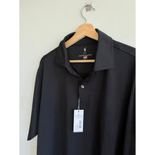 Load image into Gallery viewer, Fairway &amp; Greene Tournament Solid Tech Short Sleeve Polo Shirt Black XL NWT
