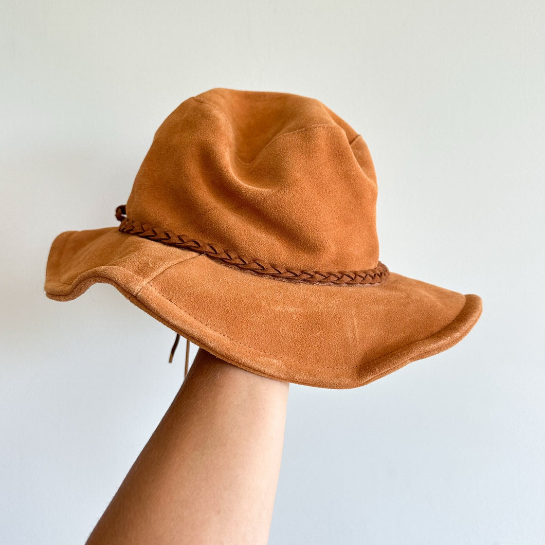Free People Tennessee Suede Floppy Bucket Hat Brown One Size