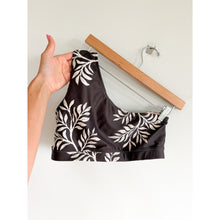 Load image into Gallery viewer, Albion Fern Pattern High Waisted Low Cut Leg Bikini Bottoms Brown M
