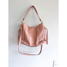Load image into Gallery viewer, Aimee Kestenberg Zen Pebble Leather With Crossbody Strap Hobo Bag Pink
