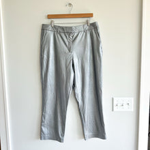 Load image into Gallery viewer, Commando Faux Leather High Rise Casual 7/8 Trouser Pants Silver XL NWT
