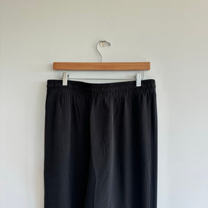 Splendid Naya Silk Mix High Rise Drawcord Waist Jogger Black L NWT