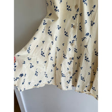 Load image into Gallery viewer, Universal Thread Button Front Floral Print Sleeveless Mini Dress Cream Blue M
