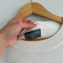 Load image into Gallery viewer, Modern Citizen Yara Side Zip Crew Neck Pullover Sweater White L
