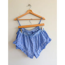 Load image into Gallery viewer, Zara Washed Effect Eyelet Embroidered Cami Top Set Blue S
